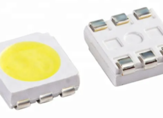 LED lysemitterende diode, for- og bagudseende