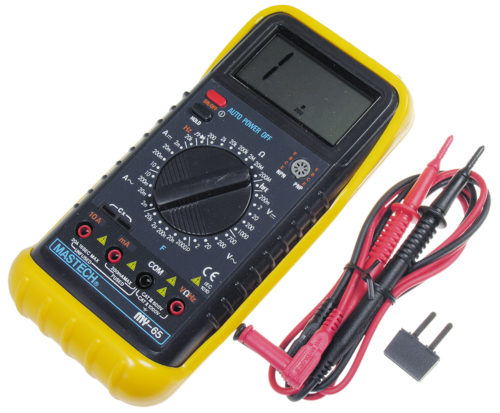 Test af LED-rør med multimeter