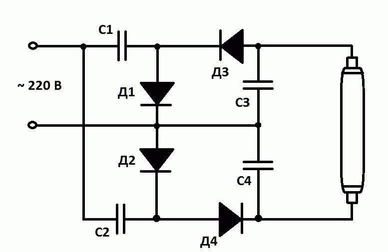 . Ledningsdiagram for sprængte pærer .