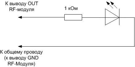 Skematisk diagram af en simpel LED-sonde.