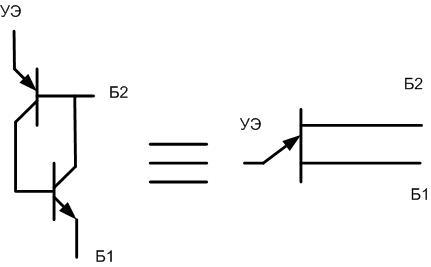 Enkelt junction transistor analog.