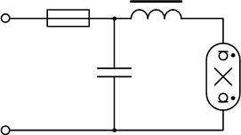 Ledningsdiagram til kviksølv-damparmatur.