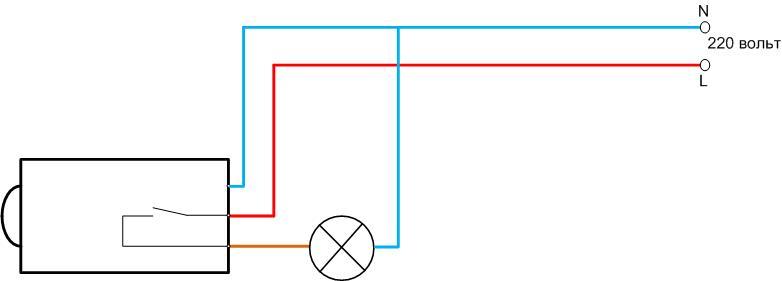 Tilslutningsdiagram for lysintensitetssensoren