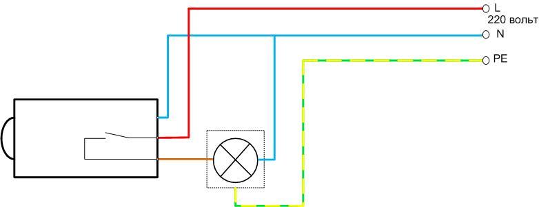 Tilslutningsdiagram for lyssensoren