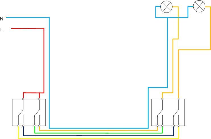 Sådan genforbindes pæren gennem en switch - diagrammer